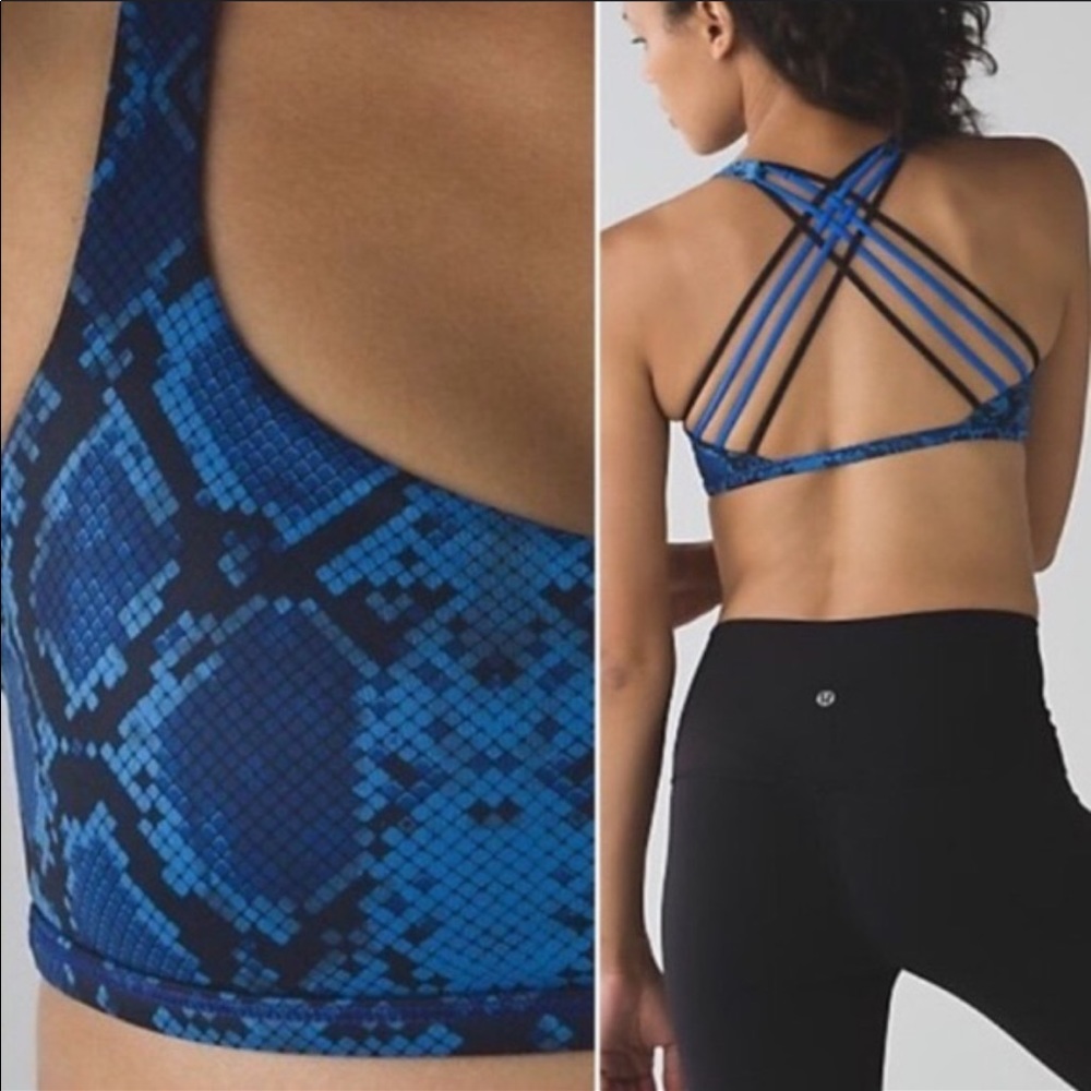 Lululemon Free To Be Wild Bra - Blue Snake